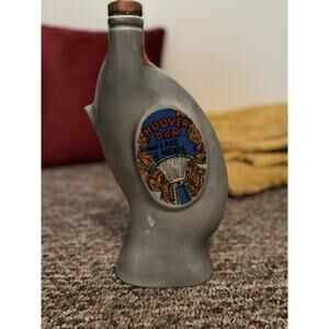 Vintage Hoover Dam Lake Mead Ceramic Souvenir Liquor Decanter Bottle Japan